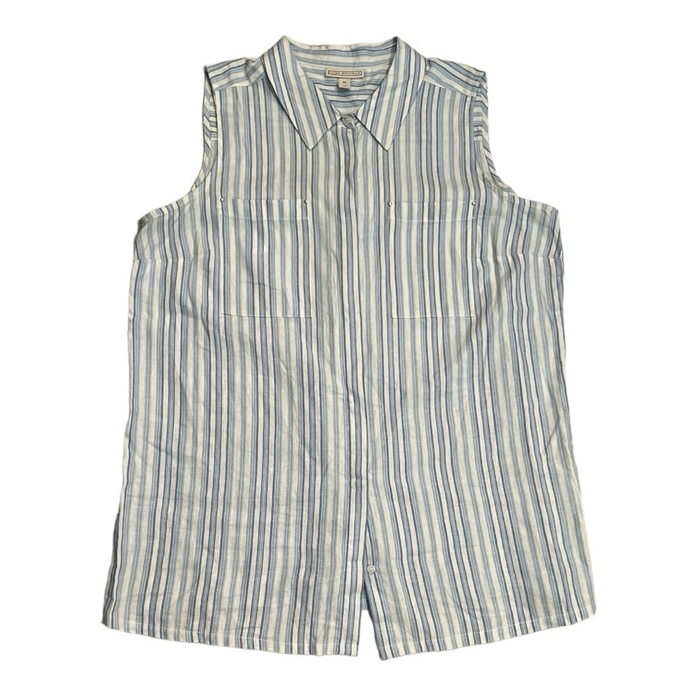 Dana Bachman Linen Blend Sleeveless Top Size XL
